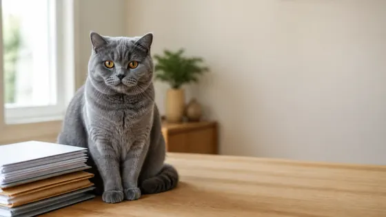 Kucing British Shorthair blue dengan dokumen kontrak breeding kucing